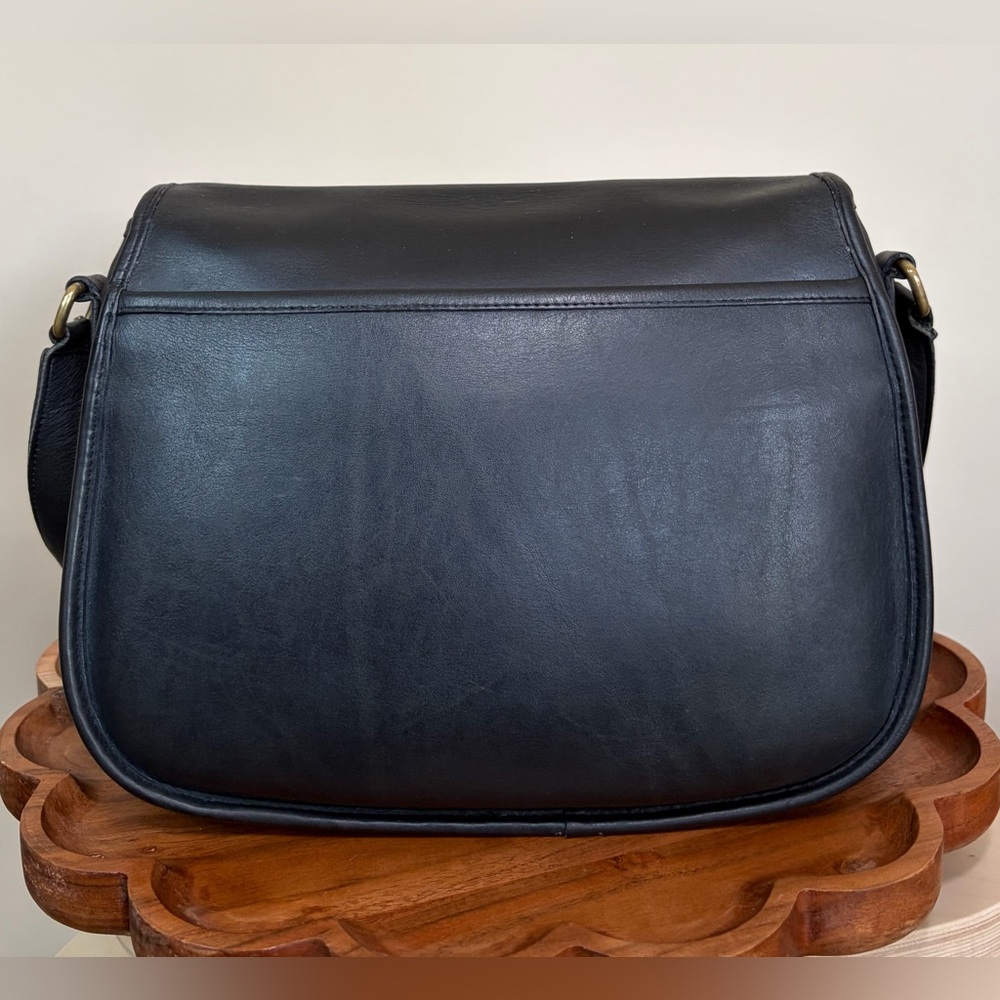 Vintage COACH Lennox Bag Navy Leather Crossbody RARE 9918 - Picture 9 of 17